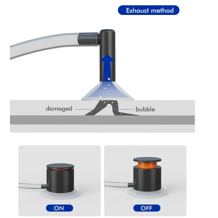 Car windshield crack repair tool with plastic body and glass corrector for DIY automotive glass repair