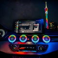 Car vent-mounted aromatherapy diffuser with RGB rhythm lighting and voice control features