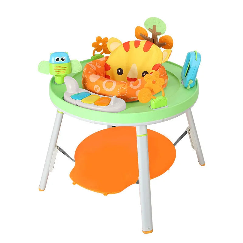 Three-in-one baby jumping chair in duck design with interactive toys for infant development training