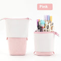 Corduroy drop-down telescopic stationery case in Korean style design