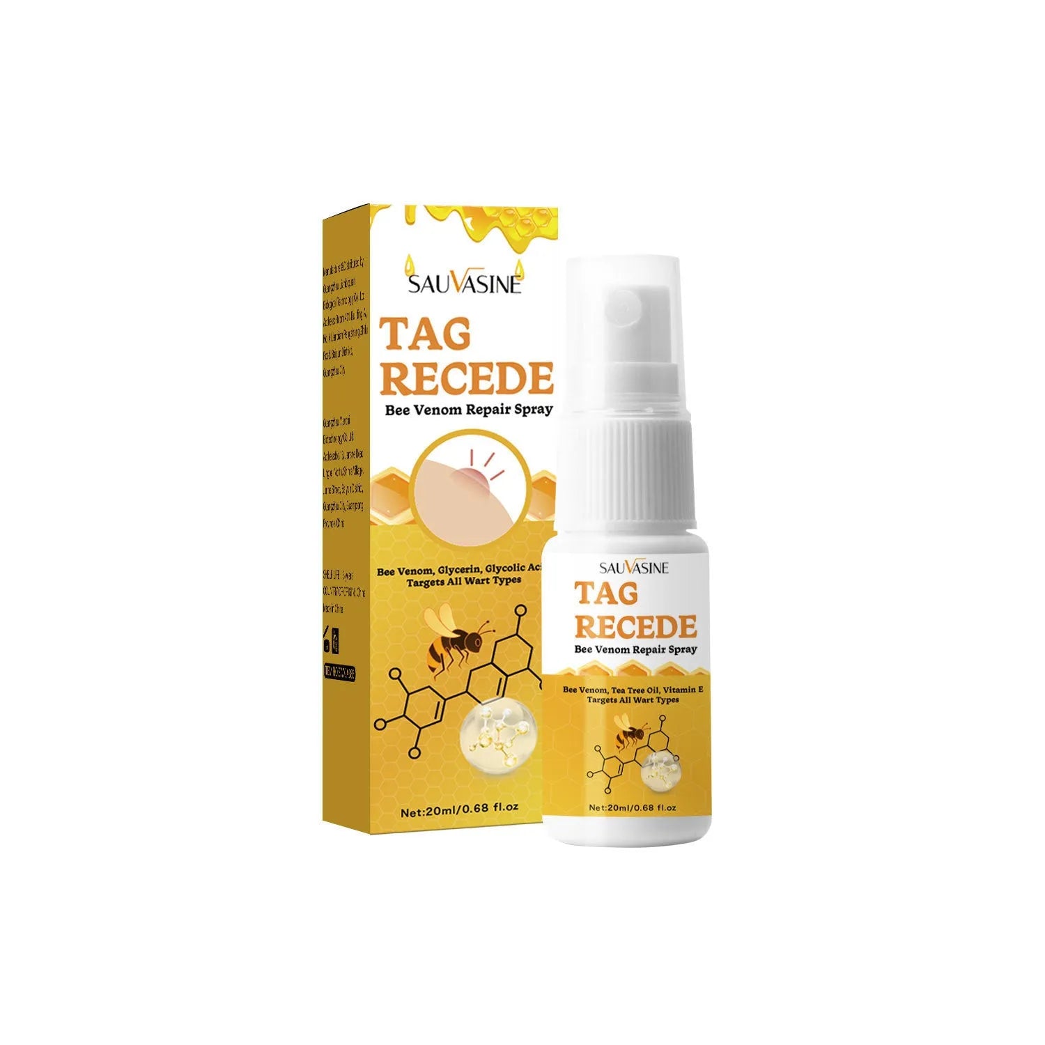 Bee Wart Spray skin cream 20ml bottle for flesh bumps and moles treatment