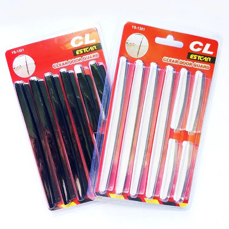 White plastic car door edge anti-collision protection strip for general vehicle models