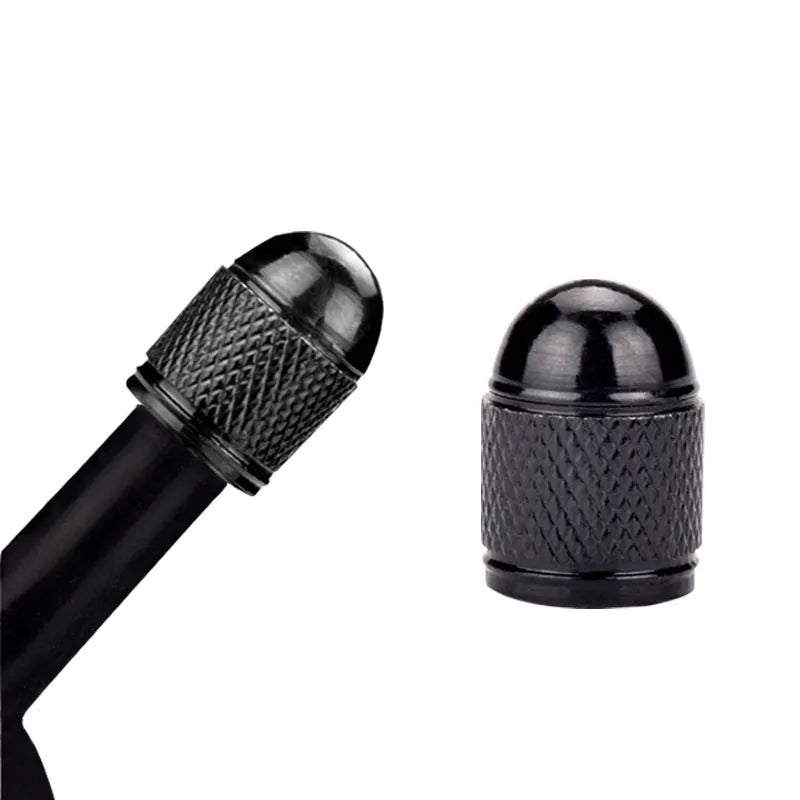 Aluminium mountain bike tyre valve cap in choice of colours showing American thread.