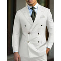 Men's light business two-piece suit set in cotton blend fabric available in multiple colours and sizes