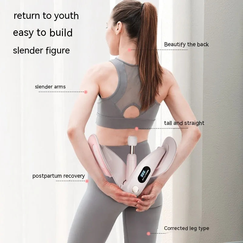 Pelvic floor muscle counter training device in blue, grey, green or pink with digital display