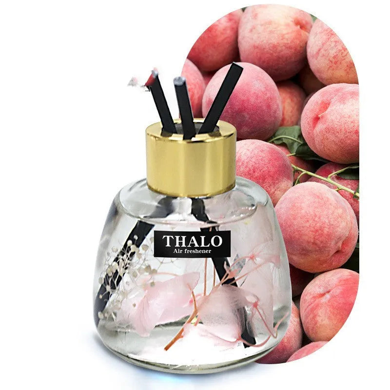 Decorative glass car perfume ornament bottle for essential oil aromatherapy in vehicle interiors