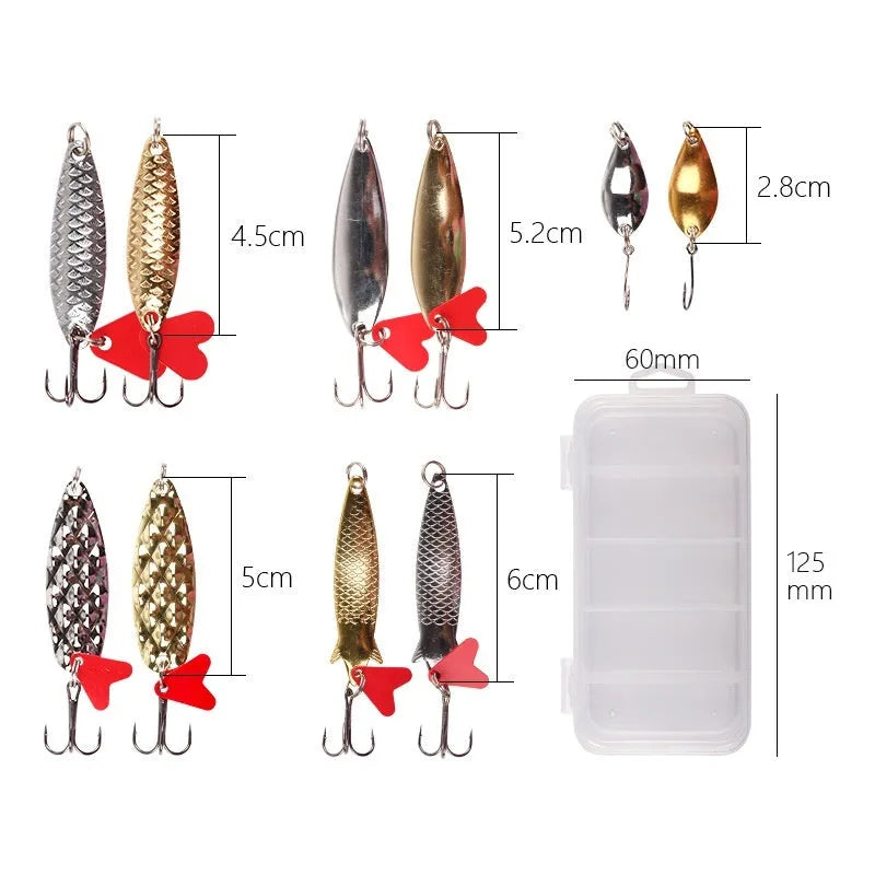 Pineapple-shaped metal sequins for fishing lure customisation with iron false bait components