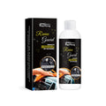 Automotive interior polish paste in a 3.8cm by 12.3cm box for vehicle surface maintenance