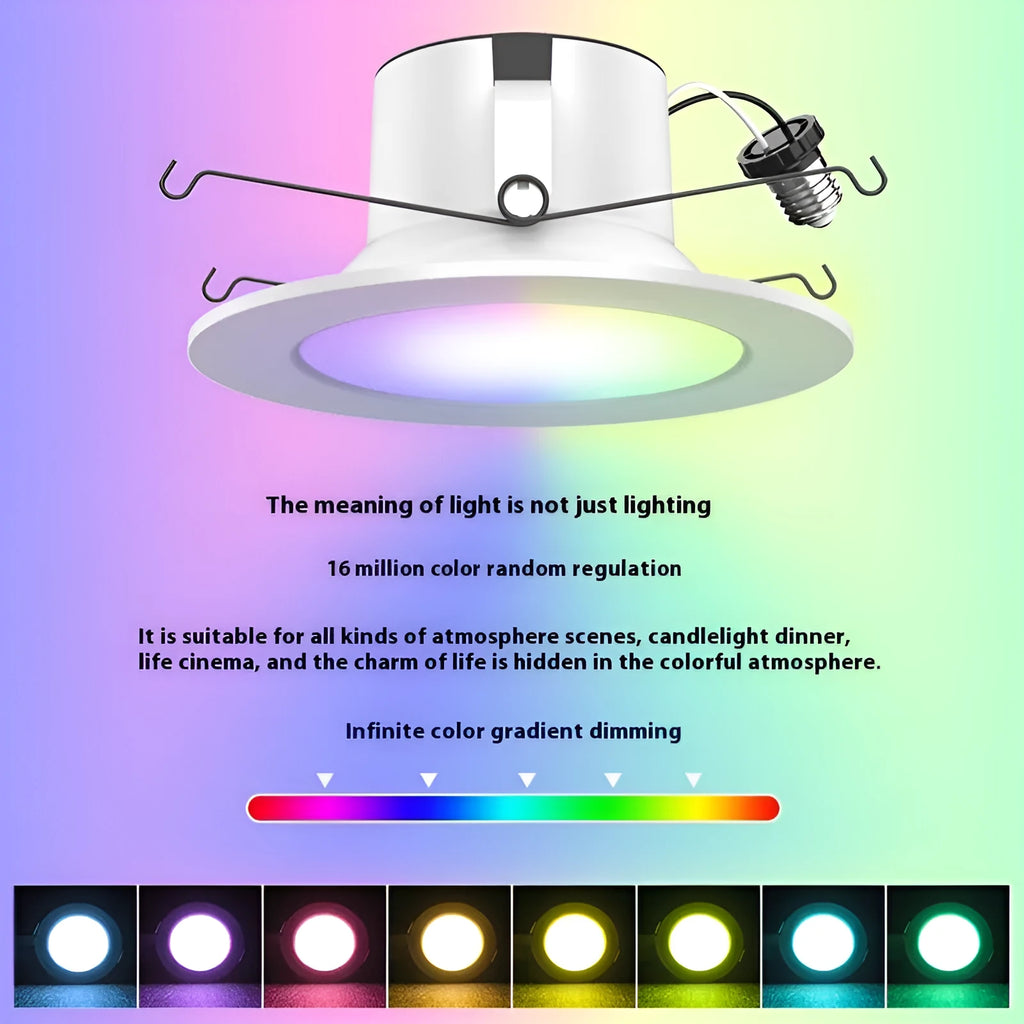 Smart WiFi Bluetooth RGBW colour changing ceiling lamp with American E26 bulb fitting