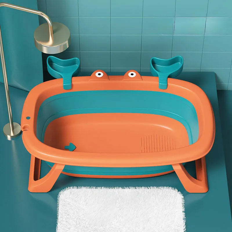 Blue foldable plastic pet tub for small dogs and cats