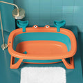 Blue foldable plastic pet tub for small dogs and cats