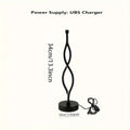 Black aluminium desk lamp with three-colour dimming button on creative modern base