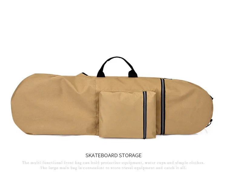 Waterproof nylon skateboard bag for yoga and outdoor sports with 20-35 litre capacity