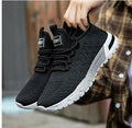 Men's casual shoes in mesh material shown in army green, black, white, light grey, dark grey and khaki colour options.
