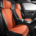 Tailored leather ultra thin fur car seat cover shown in one of six colour options.