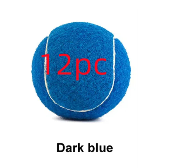 6.3cm rubber tennis ball dog toy in bright colours for bite-resistant play