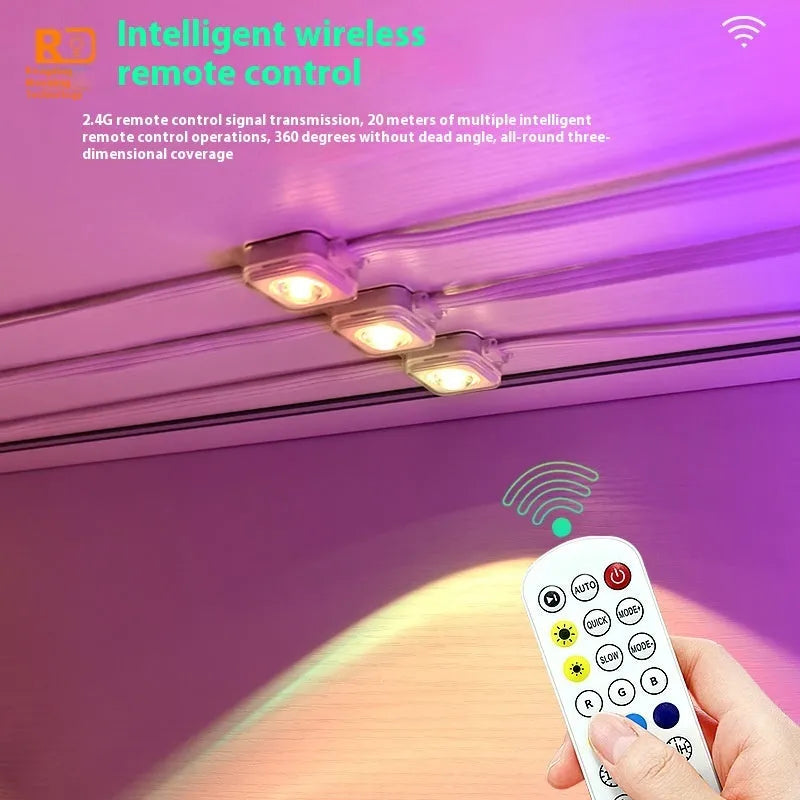 Outdoor eaves light string with planet-themed design and intelligent graffiti control for courtyard decoration