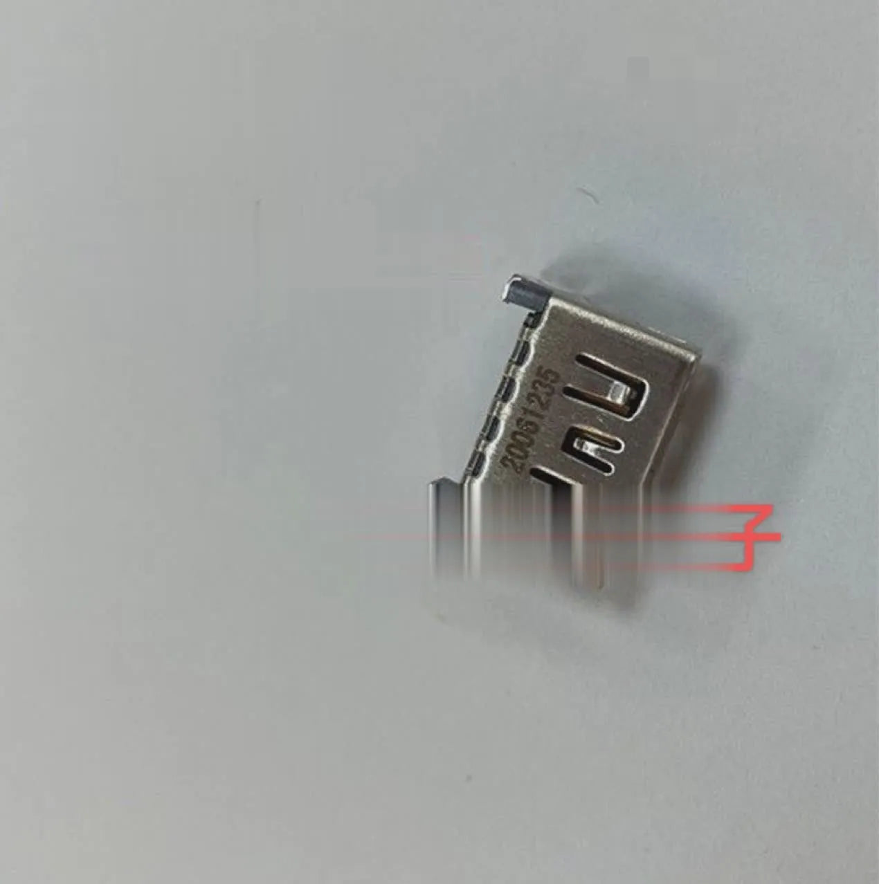 Silver HDMI interface host socket connector for gaming console port replacement