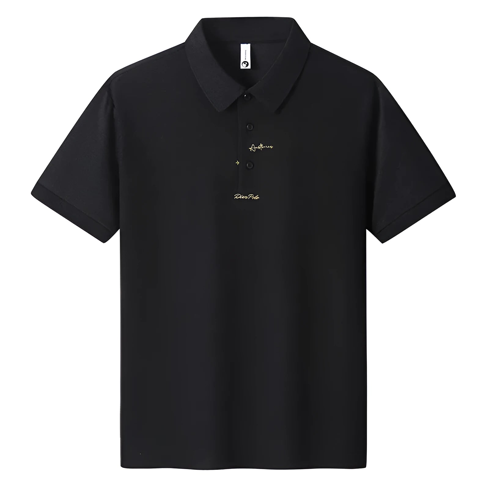 Men's loose fit casual cotton T-shirt with short sleeves and a letter pattern, shown in multiple colours.