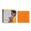 100g bar of whitening vitamin body soap with kojic acid and botanical extracts.