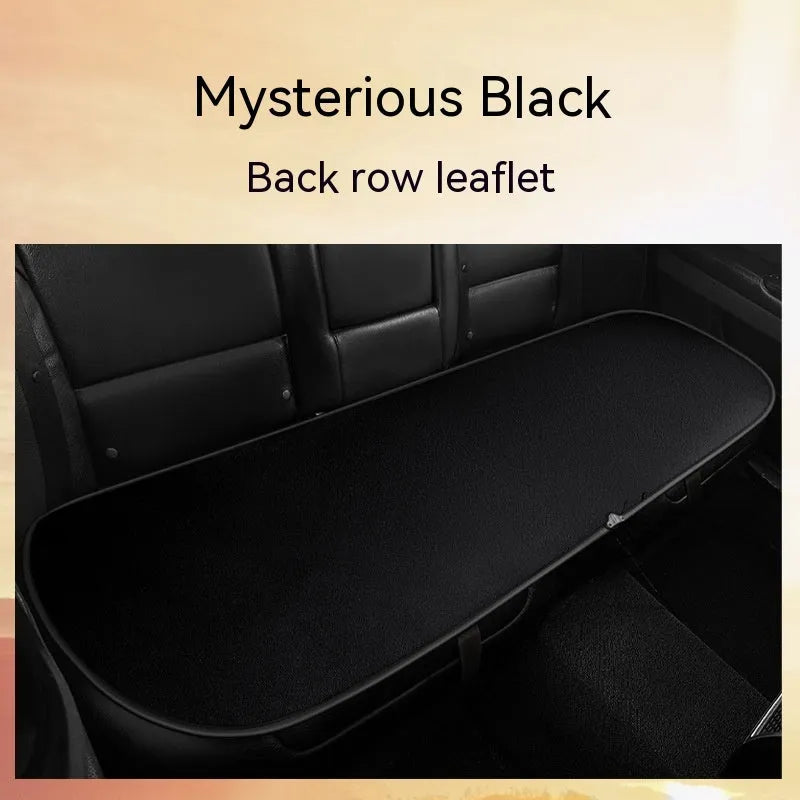 Automotive heating cushion on car seat in beige colour with cotton filler for winter comfort