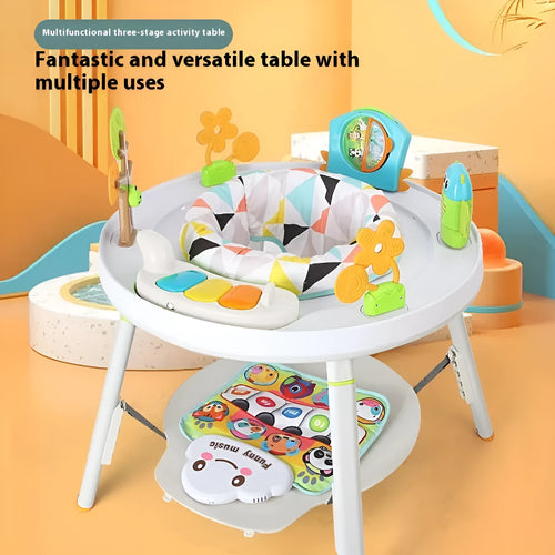 Three-in-one baby jumping chair in duck design with interactive toys for infant development training