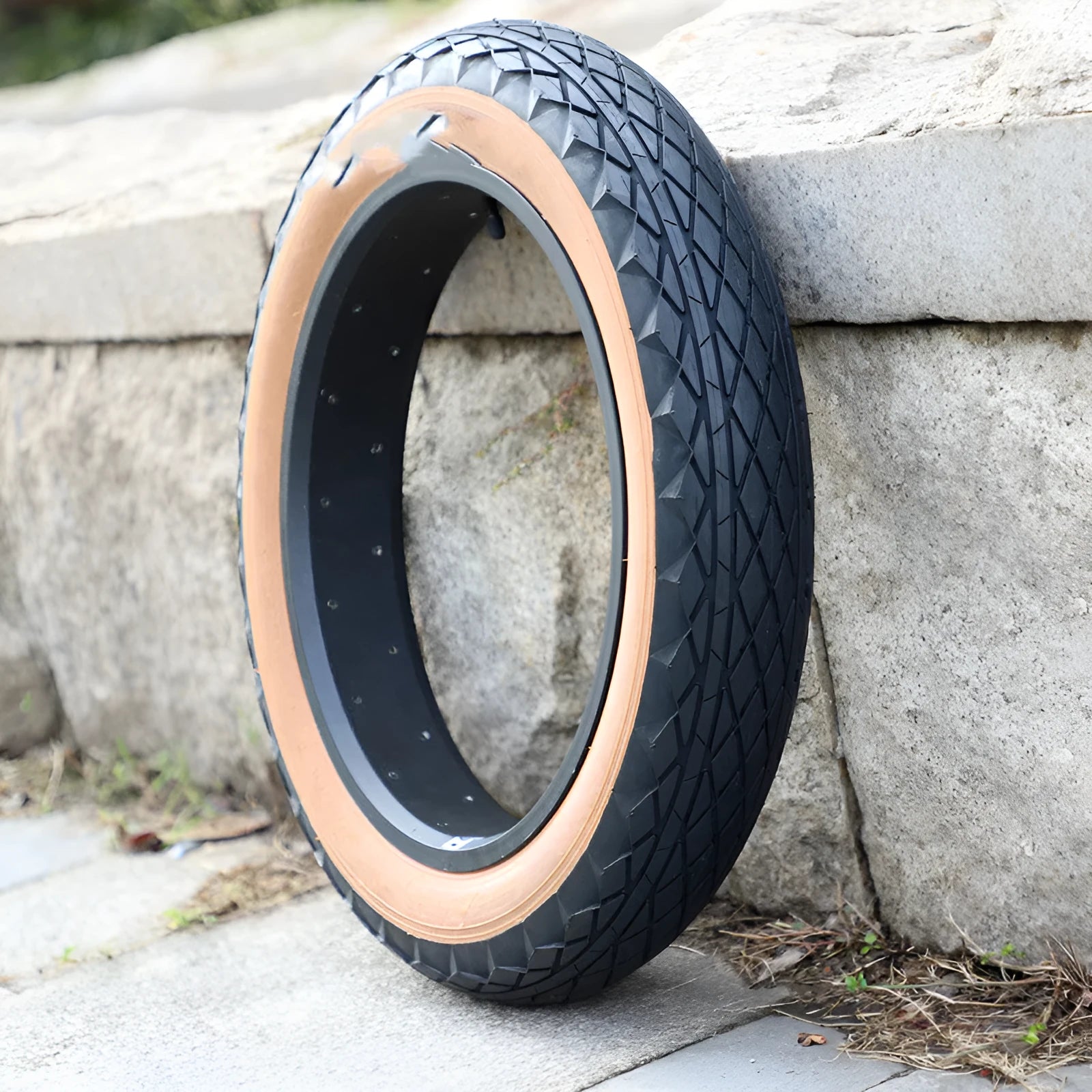 Brown skin edge replacement tyre for snowmobile and electric beach car with 20-inch diameter