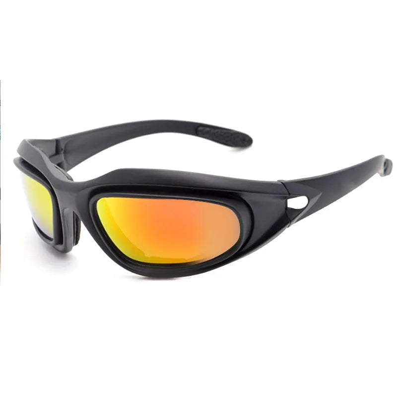 Tactical polarized cycling sunglasses with PC frame in sports style