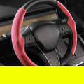 Fur anti-skid suede steering wheel cover for Tesla Model 3 and Model Y, black, two covers
