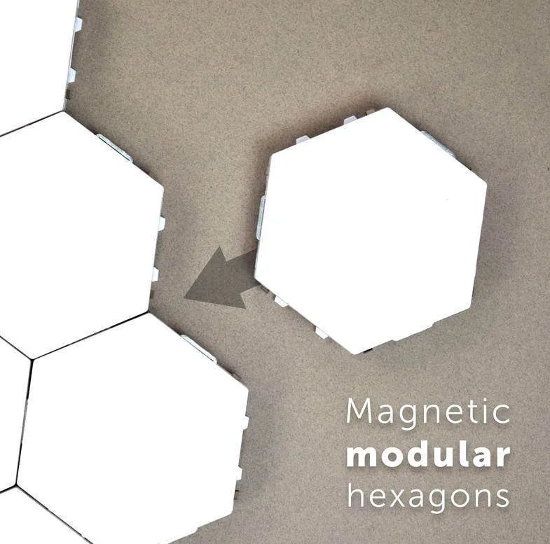 Honeycomb shaped modular wall lamp with touch control in modern minimalist design
