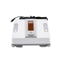 White intelligent window cleaning robot with water spray nozzles for high-rise buildings