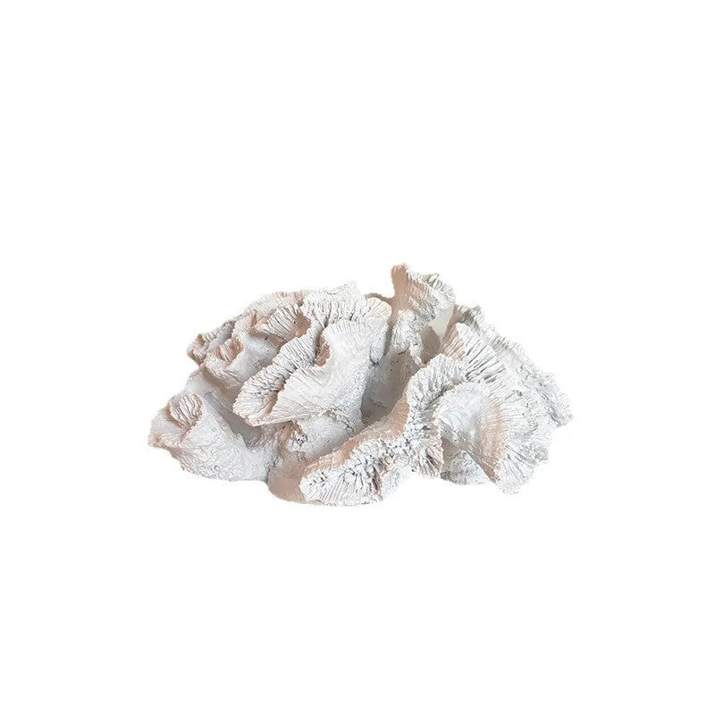 OffWhite Nordic artificial coral ornament made from resin and plastic for modern home decor