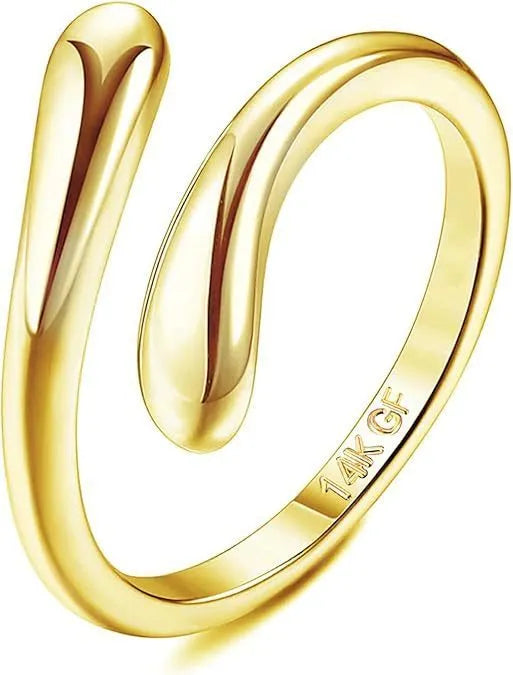 Geometric gold plated toe ring with a choice of diamond, flower, rhinestone or water drop design.