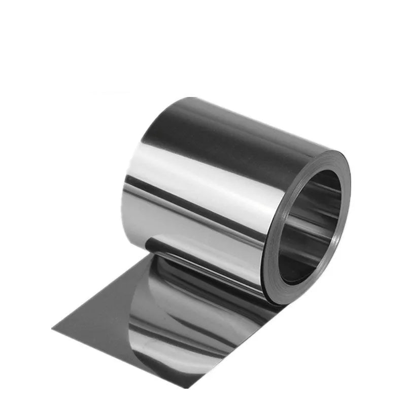 304 stainless steel metal strip roll in various widths for automotive shimming and repair.