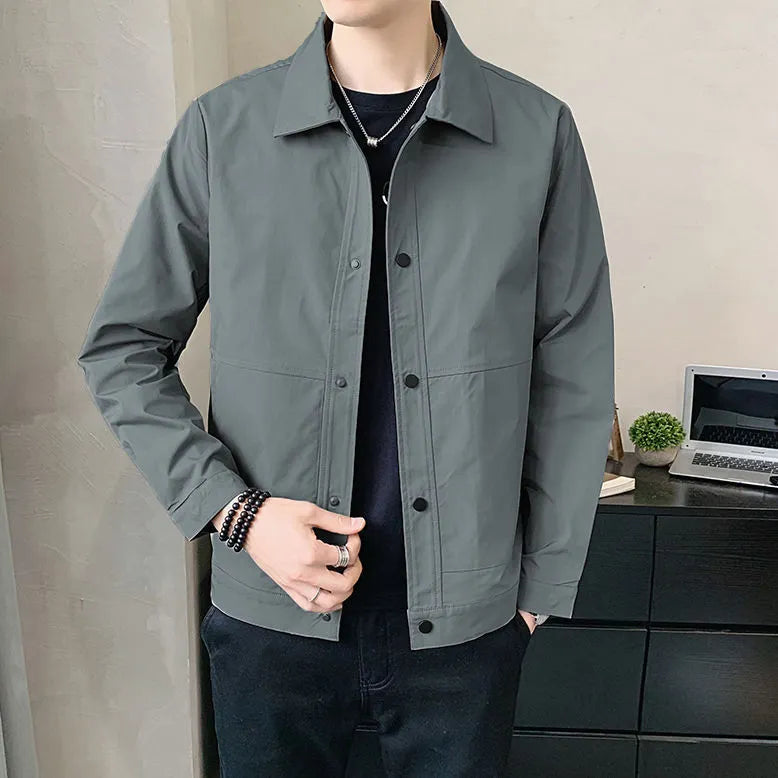 Korean style men's thin single-layer polyester jacket for spring and autumn wear