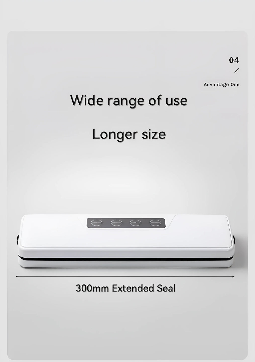 Compact white automatic vacuum sealer machine for household food preservation with portable design