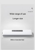 Compact white automatic vacuum sealer machine for household food preservation with portable design