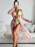 Women's printed quick-dry swimsuit bikini shown in style of picture one.