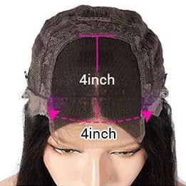 Real human hair lace front wig in Ruili style on a mannequin head, showing lace cap detail.