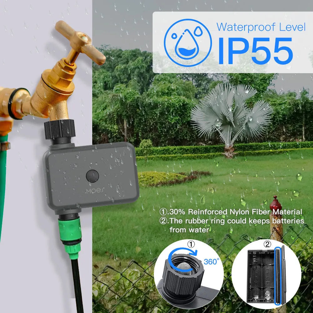 Bluetooth garden irrigation timer device for remote control watering via smartphone app
