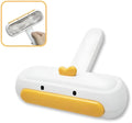 Yellow duck designed portable pet hair remover with polyester bristles for furniture and car seats
