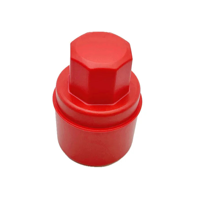 Hand-held car tire polishing sponge brush with lid in black or red, 85x120mm high-density waxing sponge