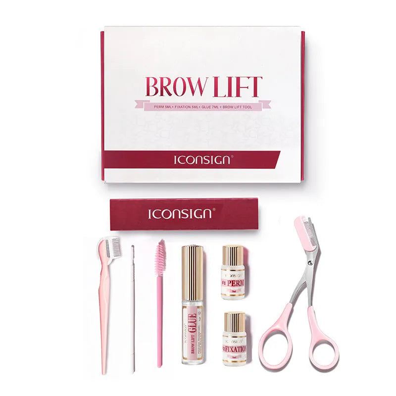 Pink eyebrow perm suit complete kit for eyebrow scalding and styling treatments