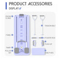 Standard purple PP plastic fitness board with abdominal wheel for home exercise.
