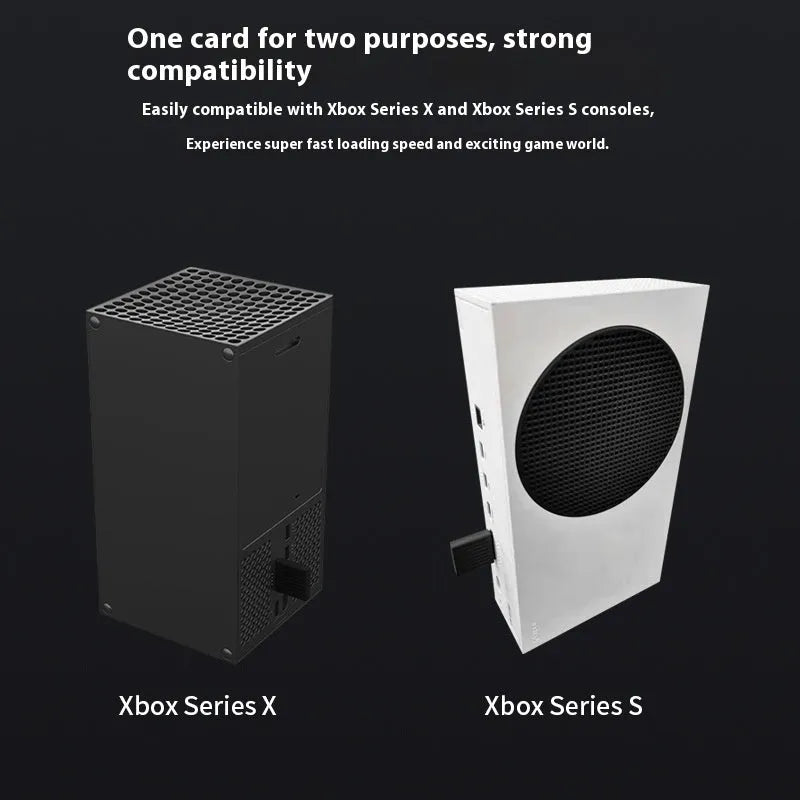 Aluminium Xbox Series X/S hard disk switching box for M.2 SSD expansion, with screwdriver and manual.