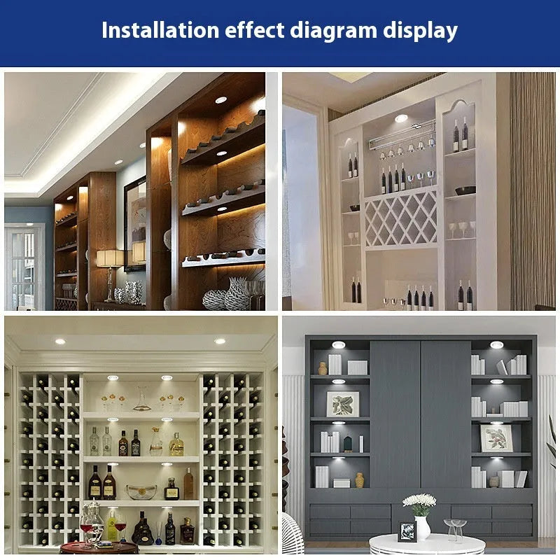 LED mini spotlight concealed ceiling light aluminium housing 1W 3W 220V