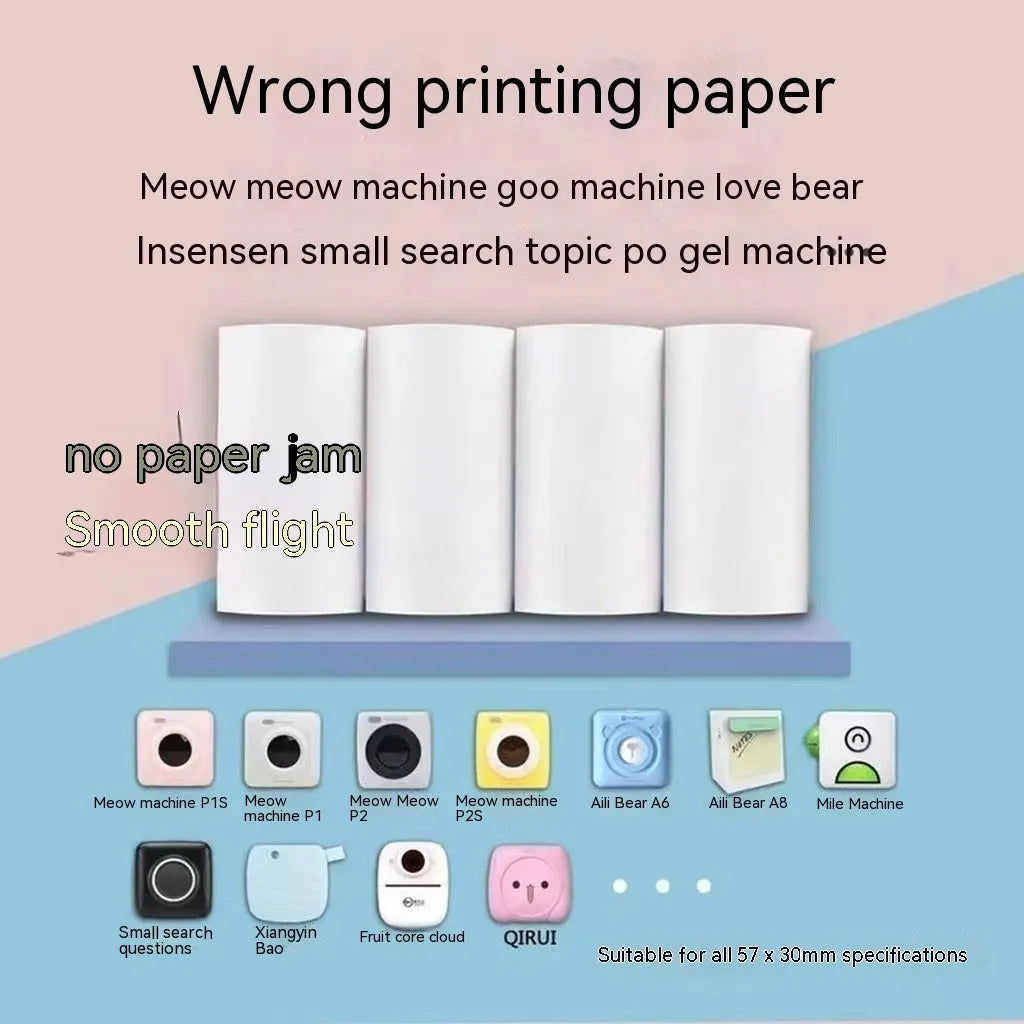 57mm by 30 metre thermal paper roll for wrong question printers and cash registers