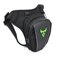 Motorcycle leg bag in 1200D Oxford cloth, shown in one of four colours: red, blue, green, or grey.
