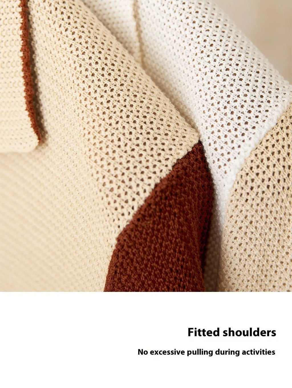 Women's beige lapel cardigan with short sleeves made from cotton and linen blend fabric