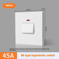 Water heater air conditioner high current switch with light panel indicator in gold finish